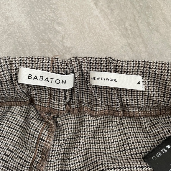 Aritzia Babaton Wool Houndstooth Conan Cropped Pant - Picture 3 of 7